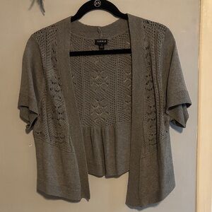 Torrid Charcoal Open-Front Cardigan